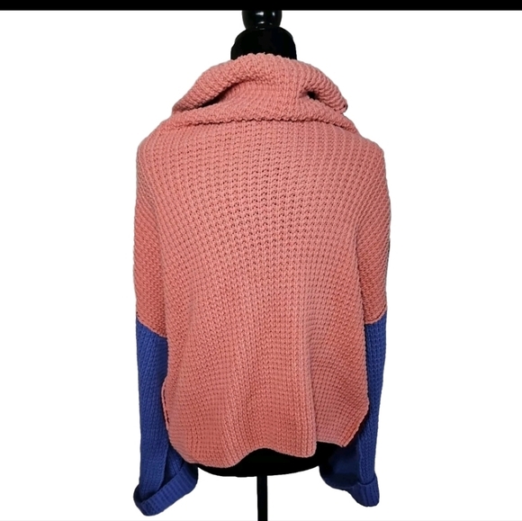 Free People Womens Park City Oversized Chunky Colorblock Sweater S - Picture 5 of 14